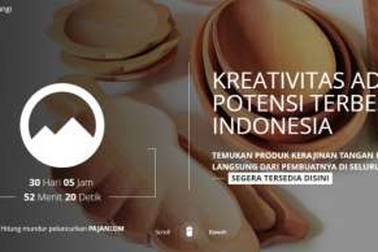 Tampilan website Pajanlom.com yang digagas oleh mahasiswa Universitas Malikussaleh, Aceh Utara, sebagai Mall Online untuk pengrajin Indonesia