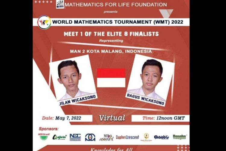 Siswa MAN 2 Malang meraih juara 3 matematika dunia.