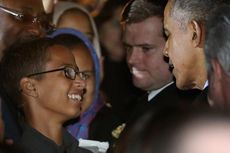 Tanpa Aba-aba, Bocah Muslim Perakit Jam Bertemu Obama