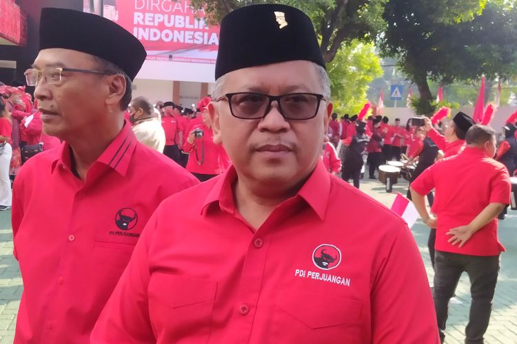 Sekjen PDI-P Hasto Kristiyanto saat ditemui di Sekolah Partai PDI-P, Lenteng Agung, Jakarta Selatan, Rabu (17/8/2022). 