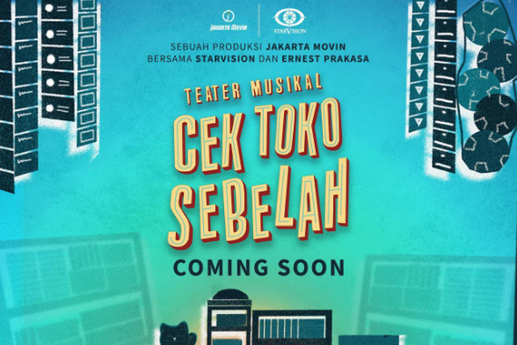 Teater Musikal Cek Toko Sebelah digelarpada 9-11 Desember di Teater Jakarta, Taman Ismail Marzuki.