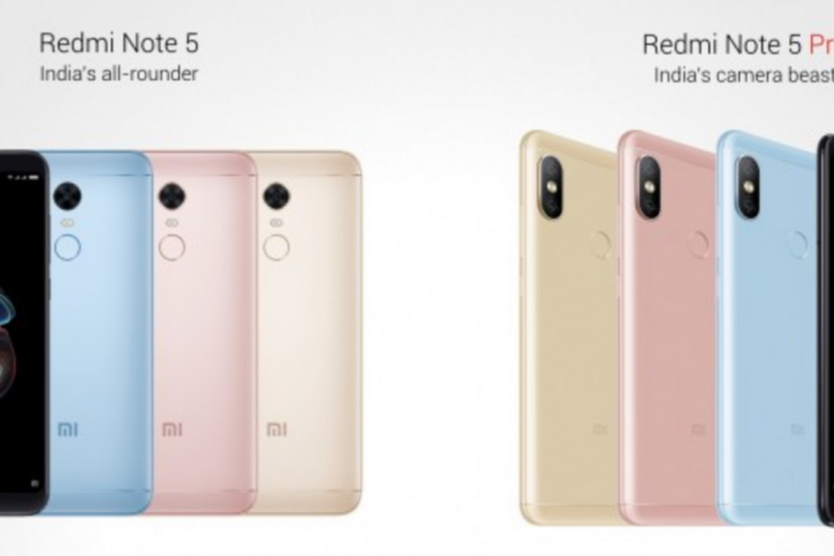 Redmi Note 5 dan Redmi Note 5 Pro di India.