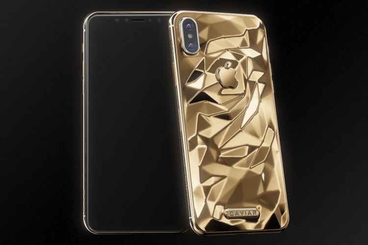 iPhone X berlapis emas versi Classic Liquid Gold dari Caviar