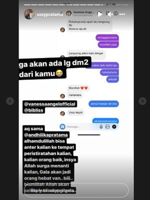 Ussy Sulistiawaty mendoakan Vanessa dan Bibi ke tempat peristirahatan terbaik, serta Gala yang ditingglkan kedua orangtuanya.