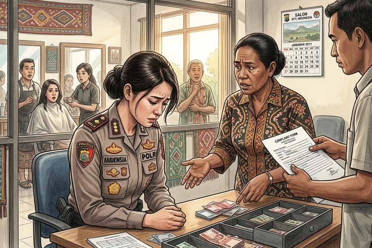 Mencuri di Salon, Oknum Polwan di Rote Ndao Ditahan di Polda NTT