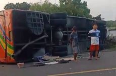 Bus Jurusan Bojonegoro-Surabaya Terguling, 2 Orang Tewas