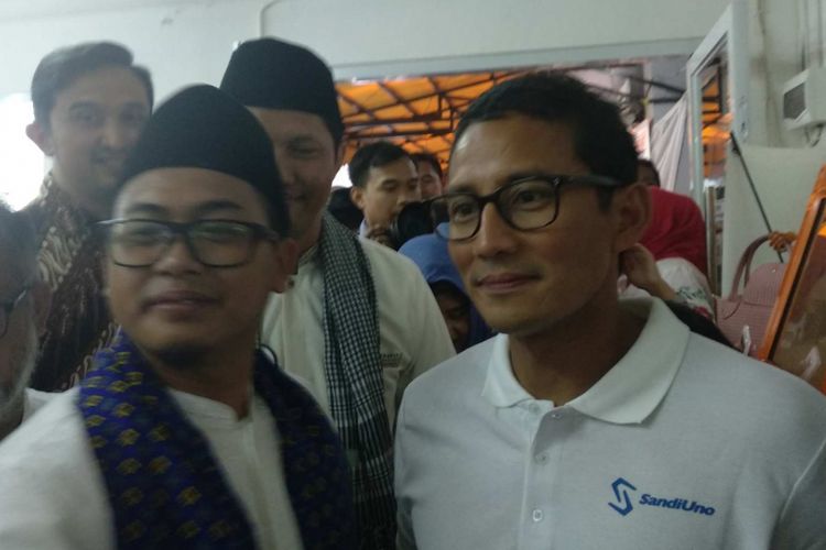 Wakil Gubernur DKI Jakarta Sandiaga Uno di Mampang Prapatan, Jakarta Selatan, Sabtu (12/5/2018).