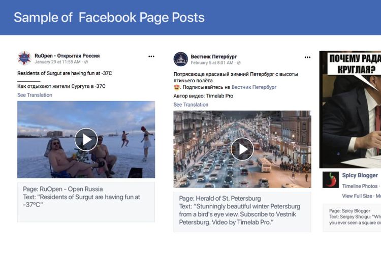 Facebook menghapus ratusan akun yang dikelola oleh Rusia. Seluruh akun ini menyebar berita palsu untuk memengaruhi pemilih di Pilpres AS 2016. 