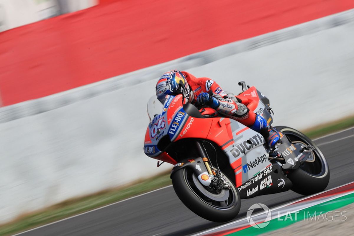 Andrea Dovizioso (Ducati) di GP Catalunya, Minggu (17/6/2018).