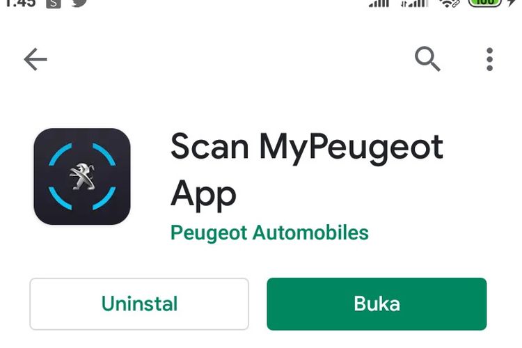 Aplikasi Scan MyPeugeot