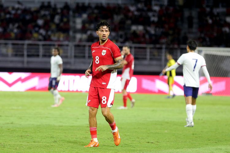Pemain timnas Indonesia Stefano Lilipaly saat laga FIFA Matchday melawan Taiwan yang berakhir dengan skor 6-0 berlangsung di Stadion Gelora Bung Tomo Surabaya, Jawa Timur, Jumat (5/9/2025) malam.