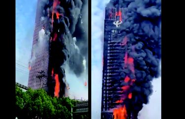 Kebakaran gedung Telecom China