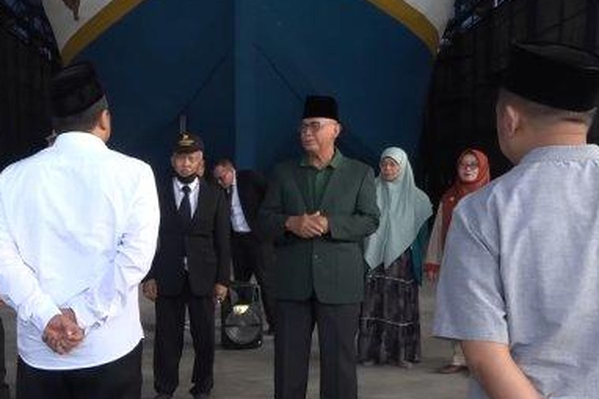 Tangkapan layar saat Syekh Panji Gumilang, pimpinan Pondok pesantren al-zaytun memamerkan galangan kapal megah miliknya saat kunjungan Kemenag Jabar.