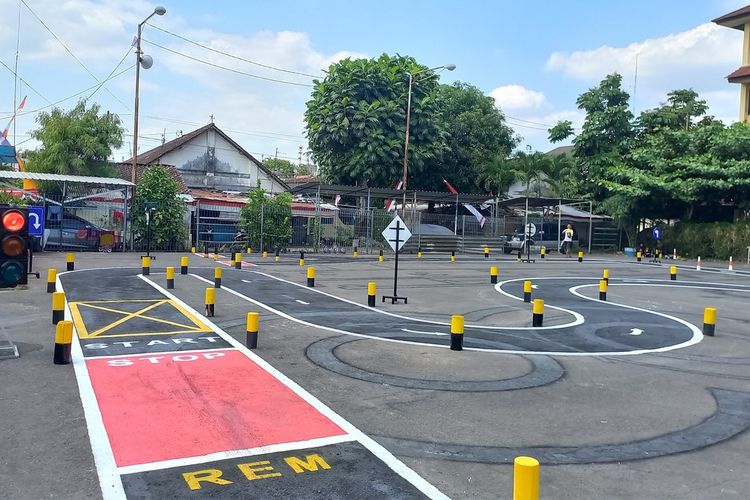 Sirkuit Uji Praktik SIM C di Kota Yogyakarta yang mulai diterapkan mulai hari ini Senin (7/8/2023).