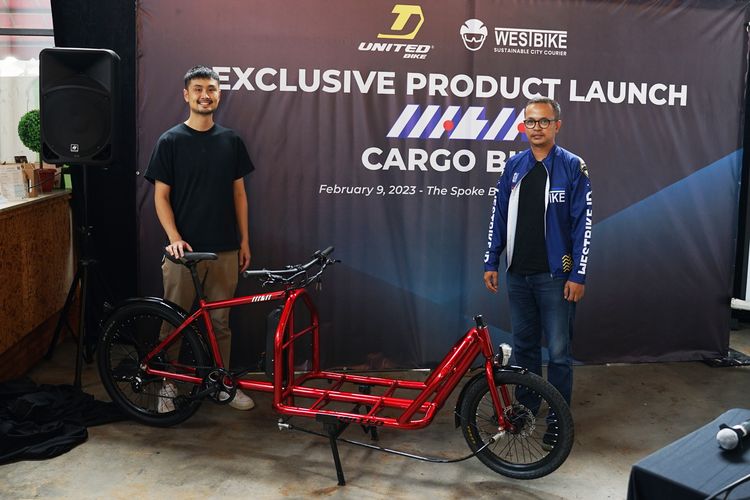 Peluncuran Magna, sepeda kargo elektrik United Bike X Westbike Messenger Service di Alam Sutera, kamis (9/2/2023)