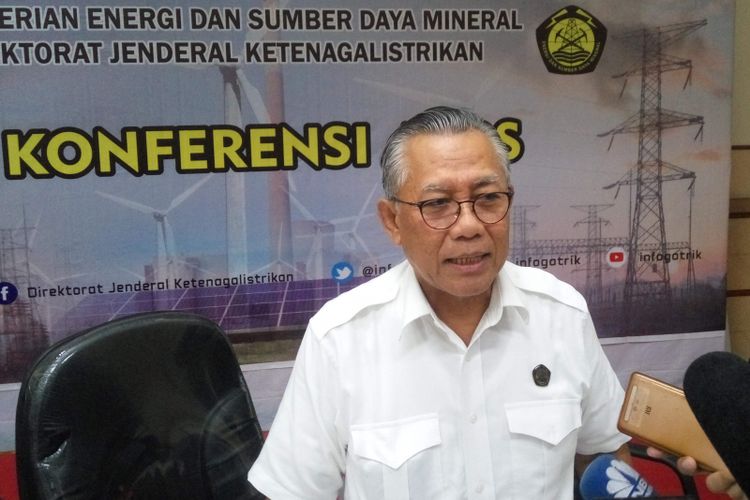 Direktur Jenderal Ketenagalistrikan Kementerian ESDM Andy Noorsaman Sommeng di Jakarta, Kamis (10/1/2019).