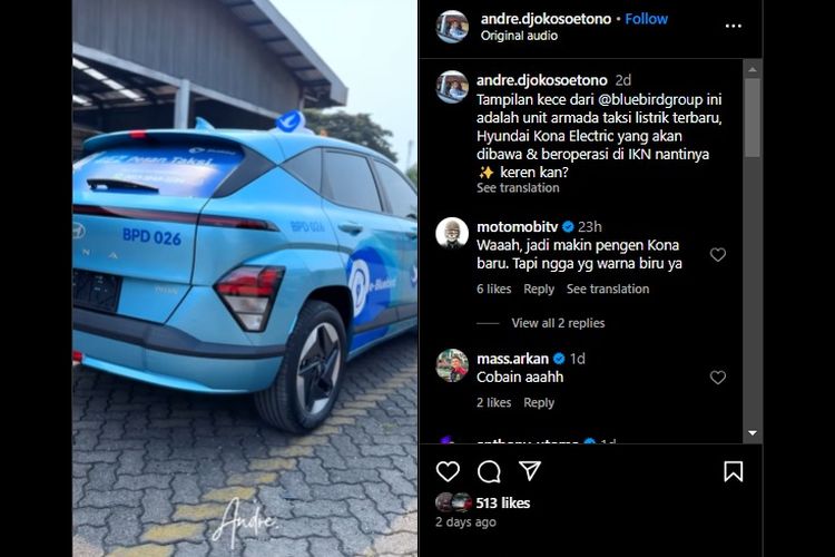 Hyundai Kona EV jadi armada Blue Bird untuk IKN