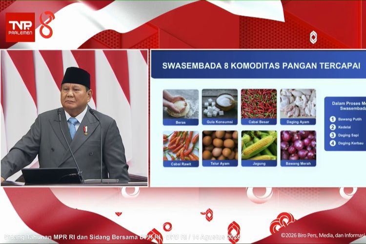 Prabowo Ungkap 8 Komoditas Pangan Sudah Swasembada, Jadi Bekal Hadapi El Nino