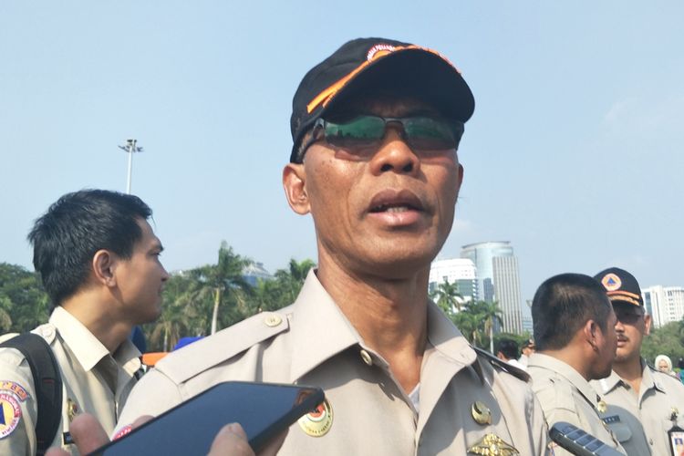 Kepala Badan Penanggulangan Bencana Daerah (BPBD) DKI Jakarta Subejo di kawasan Monas, Jakarta Pusat, Kamis (26/9/2019).