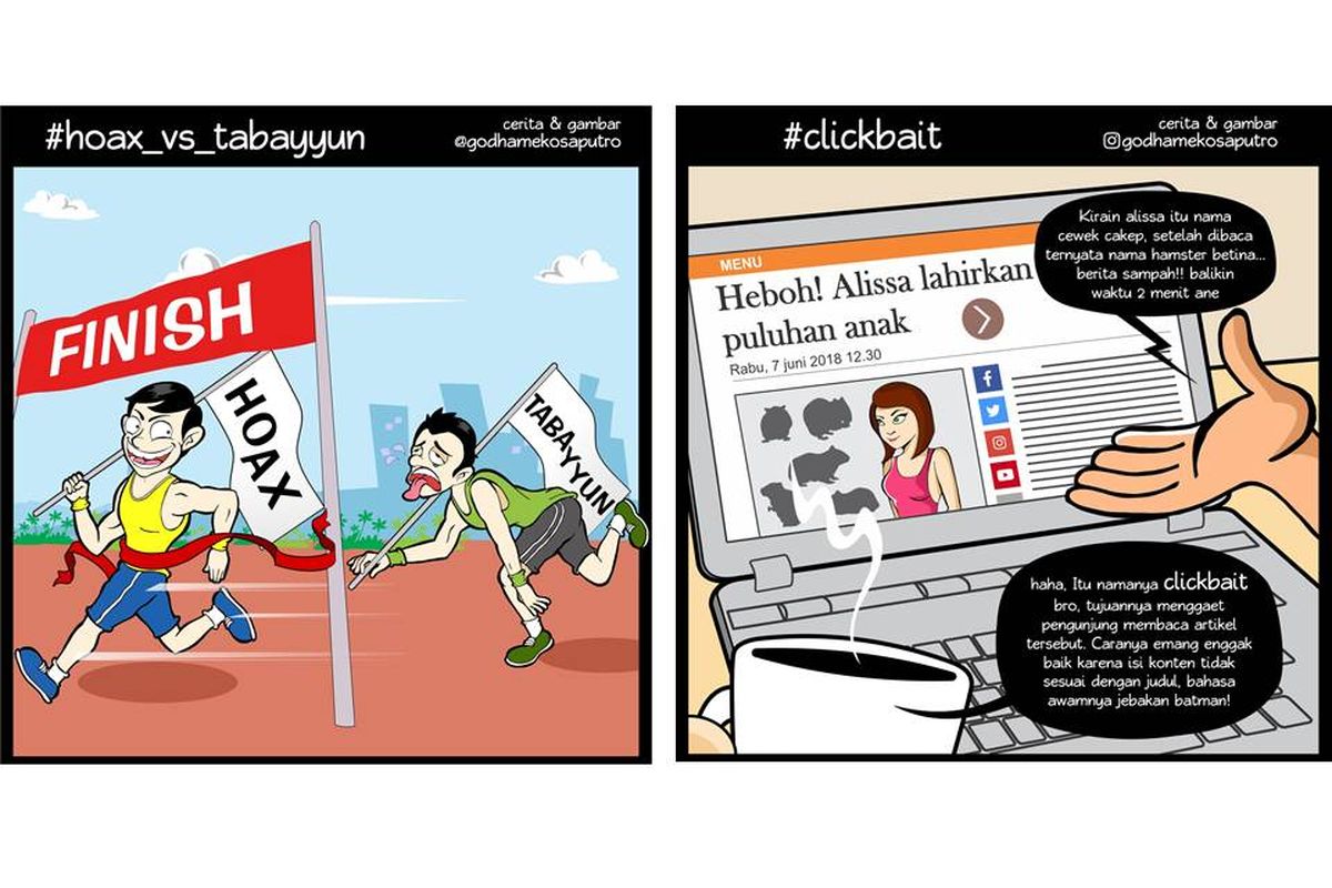 Komik karya Godham Eko Saputro yang mengedukasi untuk melawan hoaks.