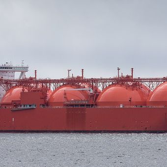 Ilustrasi kapal tanker pengangkut LNG.