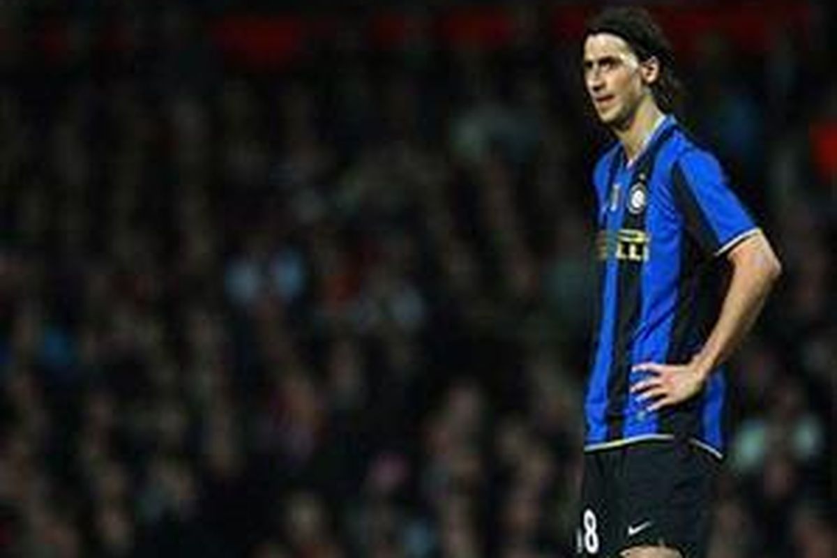 Penyerang Inter Milan, Zlatan Ibrahimoic.