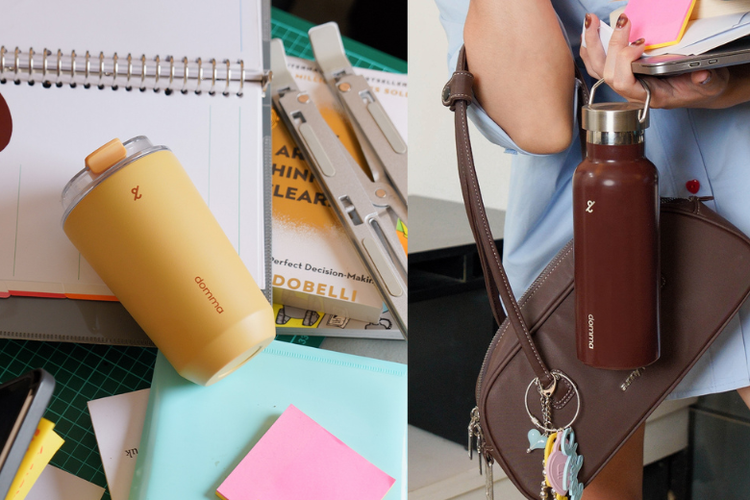 Domma menghadirkan desain tumbler yang menyatu dengan gaya hidup urban, menjadikannya bagian dari rutinitas harian.
