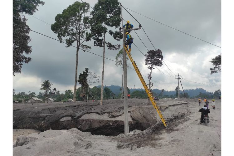 Upaya pemulihan infrastruktur kelistrikan oleh PT Perusahaan Listrik Negara (Persero) di wilayah Lumajang, Jawa Timur 

