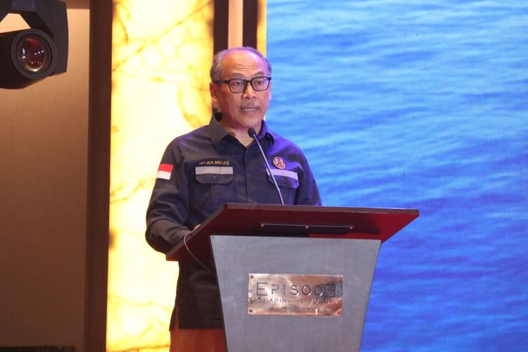 Direktur Jenderal Minyak dan Gas Bumi (Dirjen Migas) Tutuka Ariaji dalam Forum Apresiasi Program Substitusi Impor (Prosusi) Barang Operasi Hulu Migas yang digelar di Tangerang, Kamis (16/11/2023).