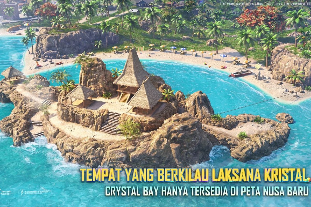 Ilustrasi peta Nusa yang hadir di game PUBG Mobile.