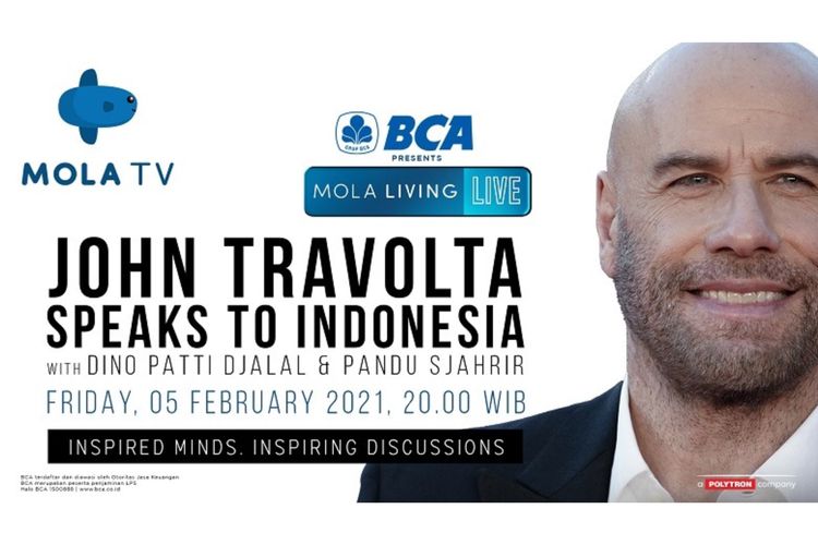 John Travolta yang akan jadi bintang tamu di Mola Living Live 