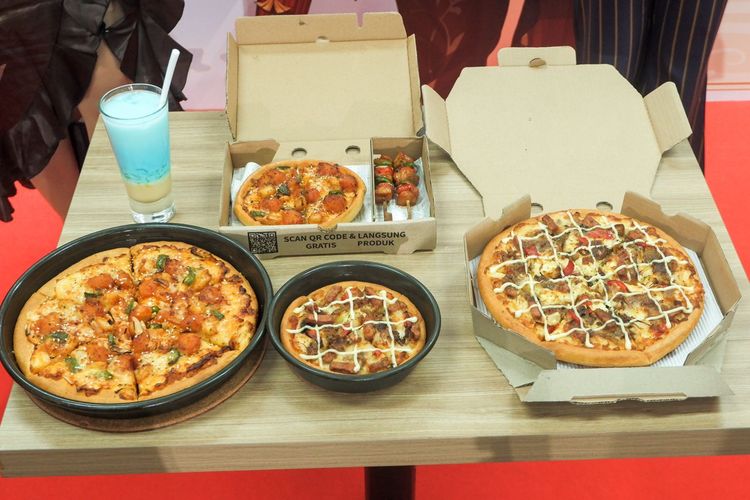 Pizza dengan tema Genshin Impact di Pizza Hut Indonesia