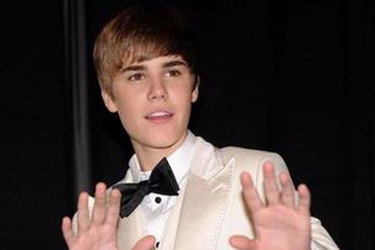 Justin Bieber hadir di pergelaran Grammy Awards 2011, di Staples Center, Los Angeles (California, AS), 13 Februari 2011 waktu setempat.