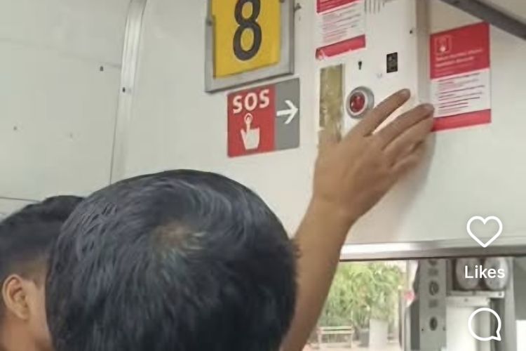 Viral Penumpang Pencet Tombol SOS di KRL Bogor-Jakarta, Alarm Berbunyi Bikin Panik