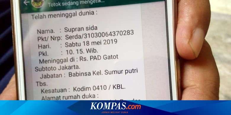 HOAKS] Anggota TNI Meninggal karena Cacar Monyet Halaman all - Kompas.com