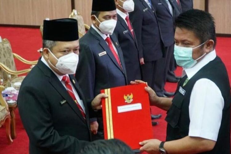Pelantikan tujuh Plh Bupati oleh Gubernur Sumatera Selatan Herman Deru, Rabu (17/2/2021).