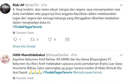 Ricuh di Mako Brimob, Tagar #TindakTegasTeroris Trending di Twitter 