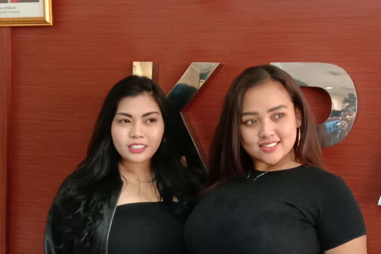 Duo Semangka menyambangi kantor KPAI di Menteng, Jakarta Pusat, Kamis (22/8/2019).