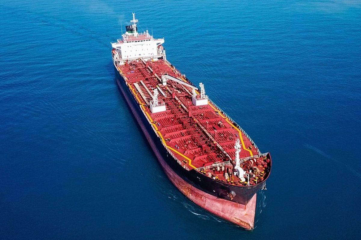 Ilustrasi kapal tanker.