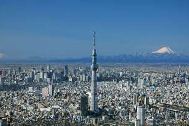 Tokyo Sky Tree, tempat terbaik menikmati panorama kota Tokyo dari ketinggian.