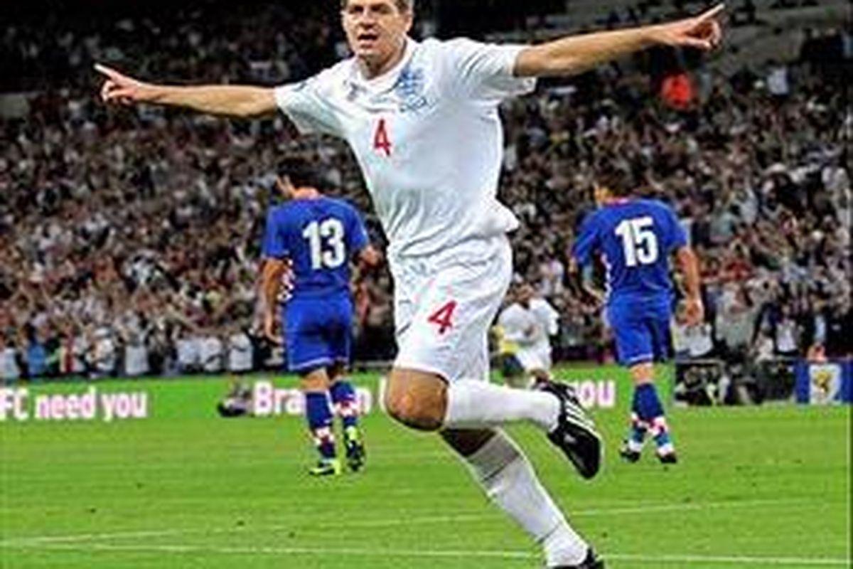Gelandang Inggris, Steven Gerrard.