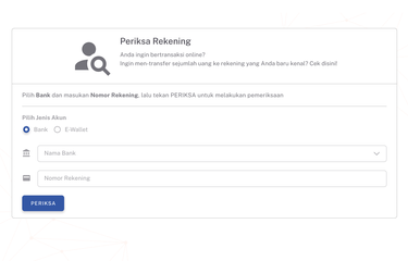 Tangkapan layar cara cek rekening terindikasi penipuan atau tidak.