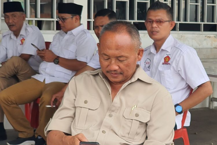 Ketua DPC Gerindra Gunungkidul Purwanto, di Wonosari. Kamis (12/10/2023)