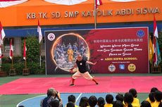 Buka Ekskul Kungfu, Yayasan Abdi Siswa Dikunjungi Warrior Monk Group