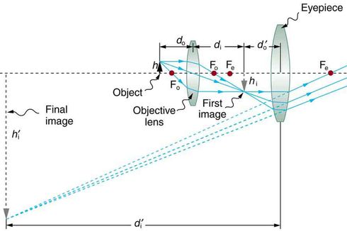 Lensa Okuler dan Lensa Objektif pada Mikroskop