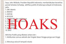 [HOAKS] Presiden Jokowi Terapkan Karantina Parsial