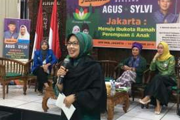 Bakal calon wakil gubernur DKI Jakarta, Sylviana Murni di DPP PKB, Jakarta Pusat, Jumat (14/10/2016).