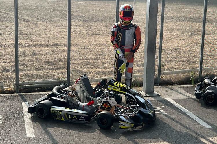 Rafa saat bersiap tampil di South Garda Karting Circuit, Lonato, Minggu (16/10/2022).