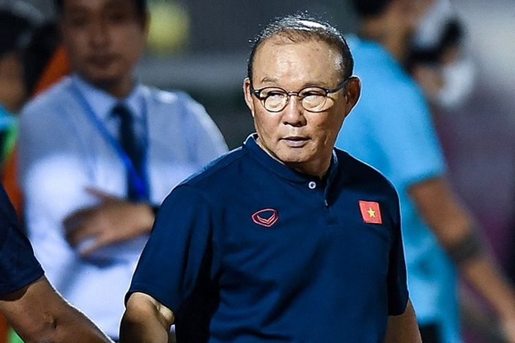 Pelatih timnas Vietnam Park Hang-seo seusai laga Vietnam vs Singapura pada laga persahabatan di Stadion Thong Nhat, Hio Chi Minh, 21 September 2022. Terdekat, Park Hang-seo akan mendampingi Vietnam bertanding melawan Indonesia pada leg kedua semifinal Piala AFF 2022. Laga Vietnam vs Indonesia akan dihelat di My Dinh Stadium pada Senin (9/1/2023) malam WIB.