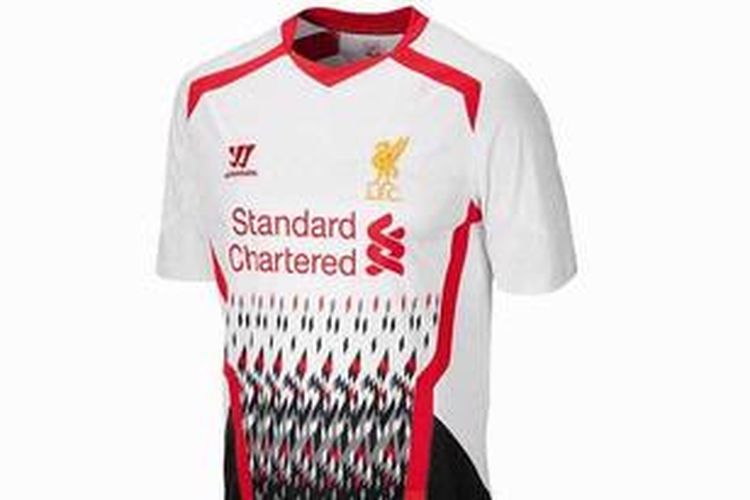 Kostum tandang baru Liverpool untuk musim 2013/2014.
